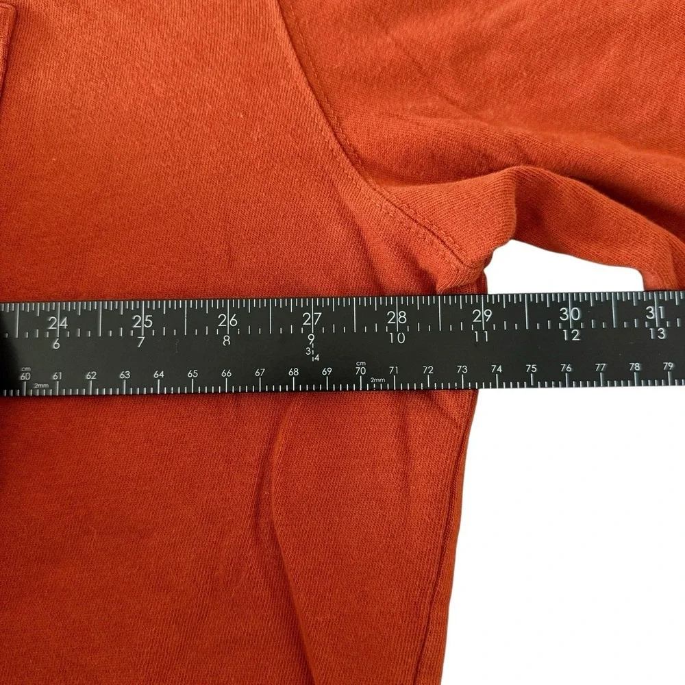 St. John's Bay Mens Long Sleeve Pullover Shirt 3XL Orange 100% Cotton Crew Neck